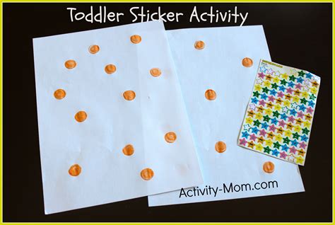 The Activity Mom - Toddler Sticker Activity - The Activity Mom