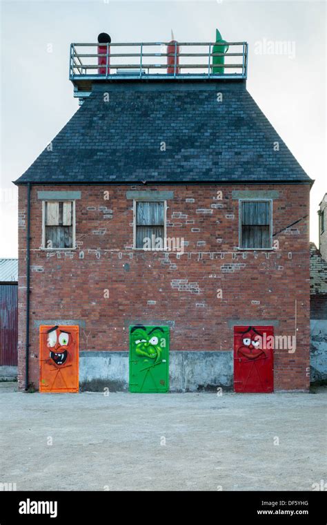 Hull Smokehouse With Colourful Doors Stock Photo Alamy