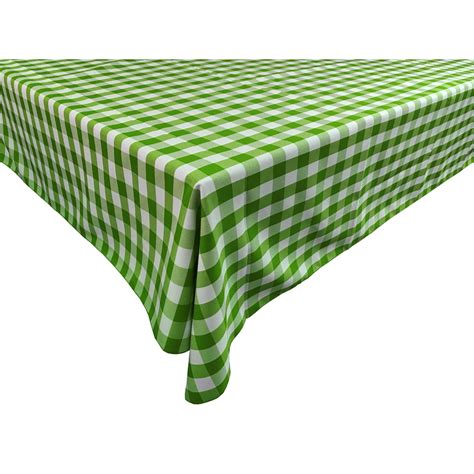Polyester Poplin Gaberdine Durable Tablecloth Gingham Checkered Plaid