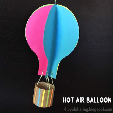 Colorful Hot Air Balloon Craft The Joy Of Sharing