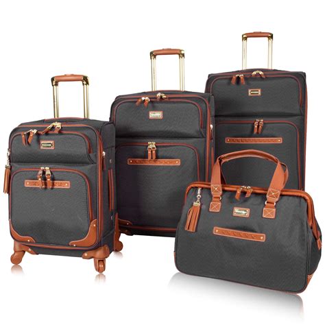 Buy Luggage Set 4 Piece Softside Expandable Lightweight Suitcase Set