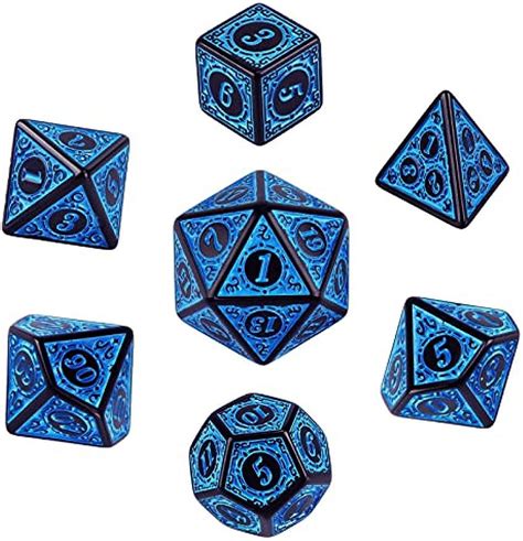 Dnd Dice Set Dandd Polyhedral Dice 7 Pcs With Leather Dice Bag For