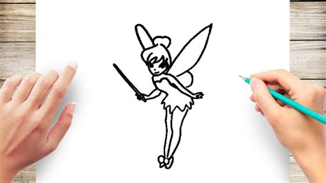 How To Draw Tinkerbell Easy Step By Step Disney