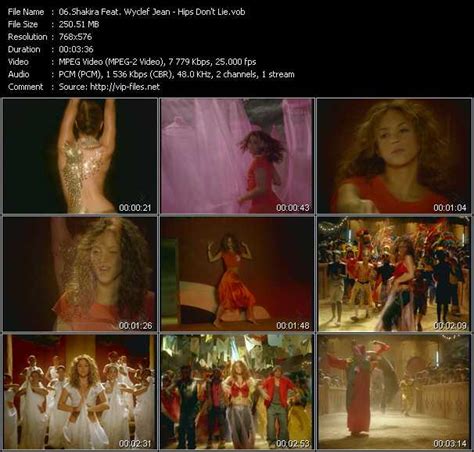 Hips Dont Lie Video Song By Shakira Feat Wyclef Jean Performing Download Or Watch Vobmp4