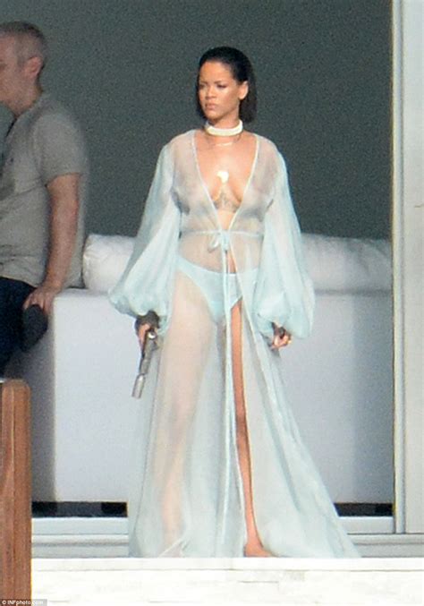 Braless Rihanna Wears A Thong Filming For Her New Music