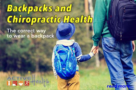 Backpack Safety And Chiropractic Health Chiropractor Park Ridge Il Active Health