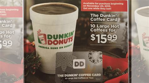 Today, there is a total of 11 dunkin donuts coupons and discount deals. Dunkin Donuts Holiday Coffee Card: $15.99 for 10 Large Coffees! {11/20}Living Rich With Coupons®