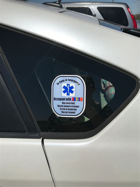 Autism Decal Medical Alert Safety Sticker Safety Awareness Products