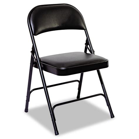 Alera Steel Folding Chair With Two Brace Support Padded Backseat