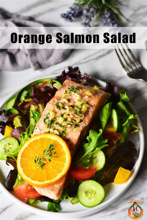 Orange Salmon Salad Paleo Whole30 Delishar Singapore Cooking