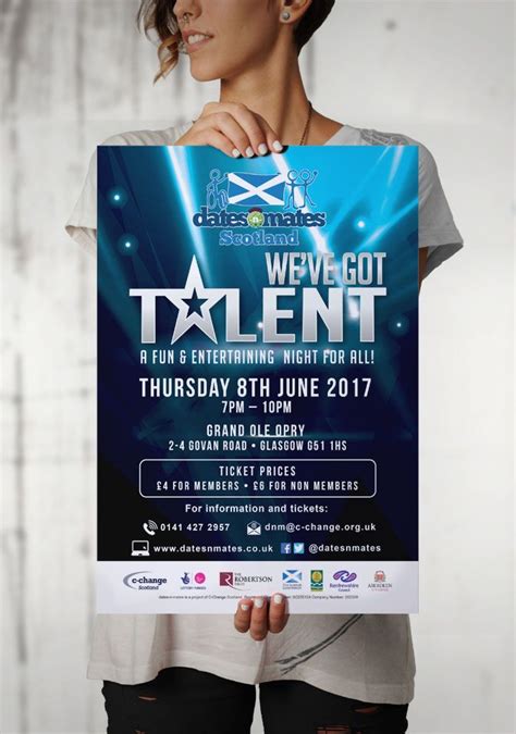 Weve Got Talent Large Printout Event Poster For Marketing Dates N Mates Scotlands Weve Got