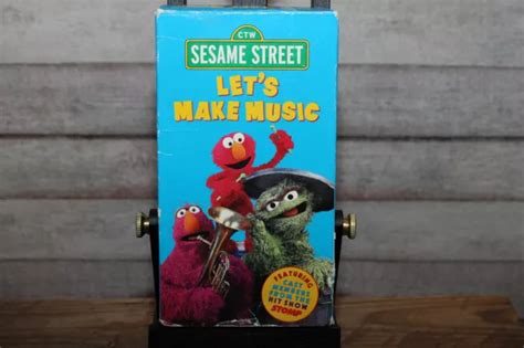 Sesame Street Lets Make Music Vhs 2000 Sony Wonder Ctw Eur 1171
