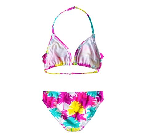 Roxy Ruffel Tiki Tri Set Bikini Hawai Rüschen Das Wolkenboot