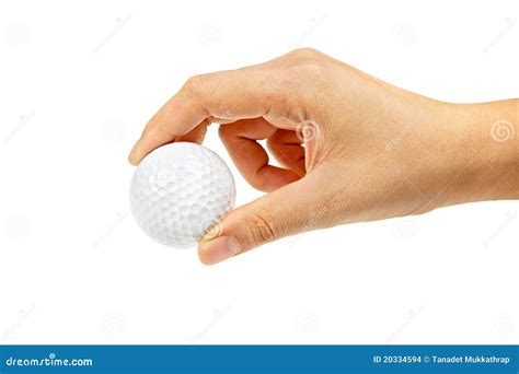 Female Hand Holding Golf Ball Stock Photo Image Of Single Business