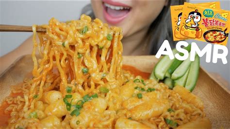 Asmr Samyang Cheese Spicy Noodles Cooking Eating Sounds No Talking