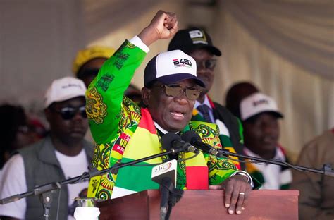 President Emmerson Mnangagwa Re Elected In Zimbabwe The New York Times