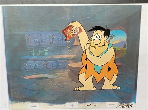 The Flintstones Original Animation Cel And Drawing Of Frederick Fre