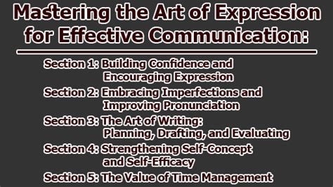 Mastering The Art Of Expression For Effective Communication