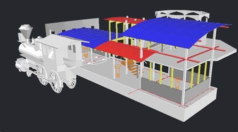 Railway Station 3d Dwg Detail For Autocad Designs Cad