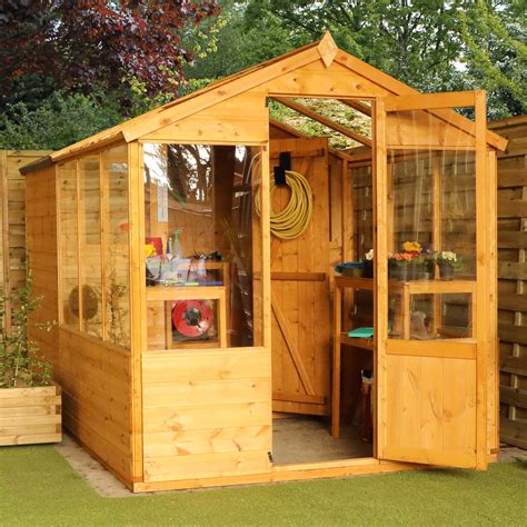 Wooden Greenhouse Storage Shed 10x6 Outdoor Garden