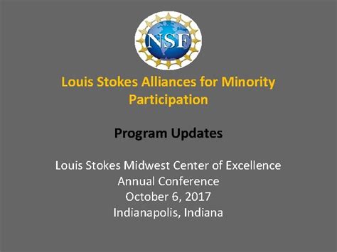 Louis Stokes Alliances For Minority Participation Program Updates