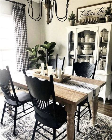 Black And White Farmhouse Dining Room Inspiration Farmhouse Dining