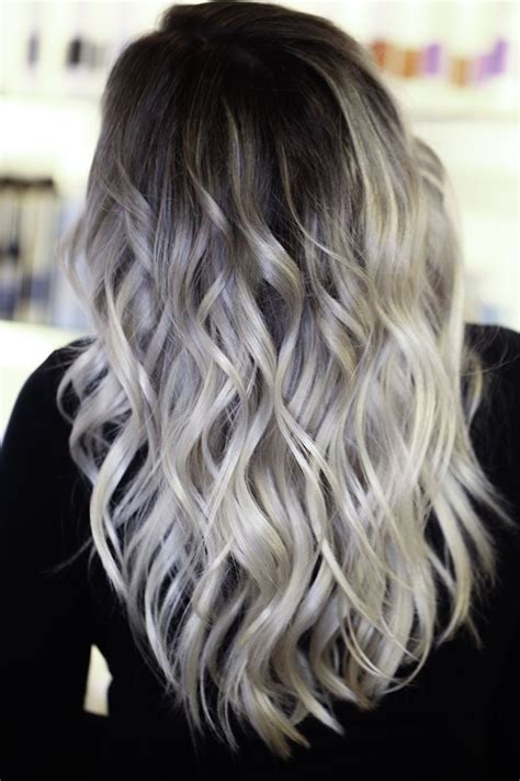 2019 2019 hair trends super cool blonde silver root drop dark root blonding central… in