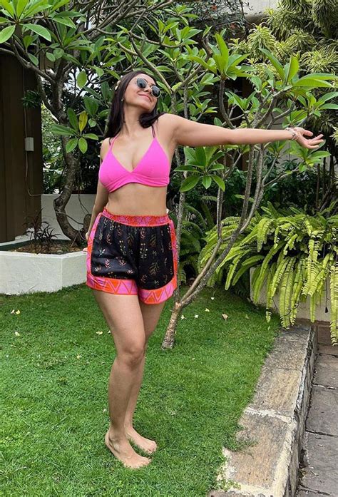 Mrunal Thakur In Pink Bikini Top Is Too Hot To Handle Flaunts Her