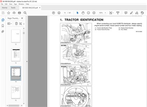 Kubota Bx1800 Bx2200 Tractor Workshop Manual Pdf Download