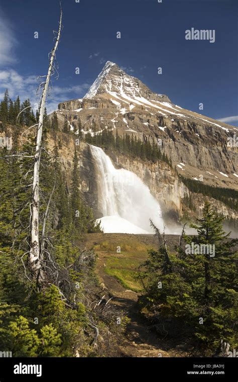 Emperor Falls On Berg Lake Hiking Trail Mount Robson Rocky Mountains
