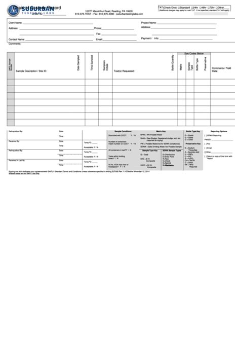 Fillable Chain Of Custody Record Form Printable Pdf Download
