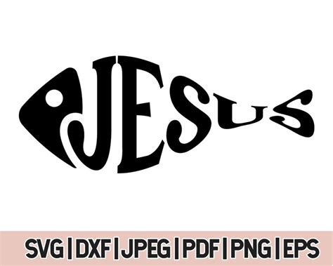 Jesus Fish Svg Christian Fish Christian Symbol Png Etsy