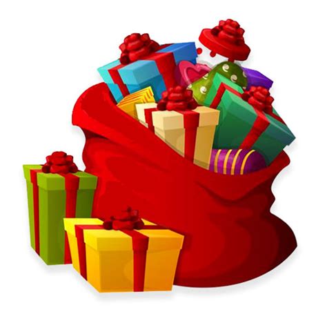 Santa With A Sack Full Of Presents Free Christmas Clipart