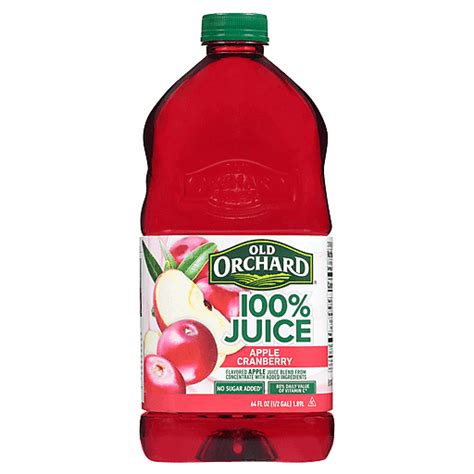 Old Orchard 100 Apple Cranberry Juice 64 Fl Oz Bottle Juice