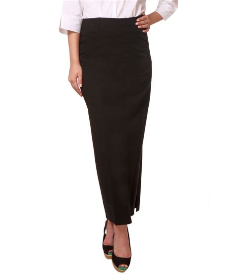 Buy Zoysia Black Formal Long Straight Skirt Online At Best Prices In