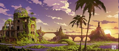 61 Cool Anime Landscape Wallpapers Wallpapersafari