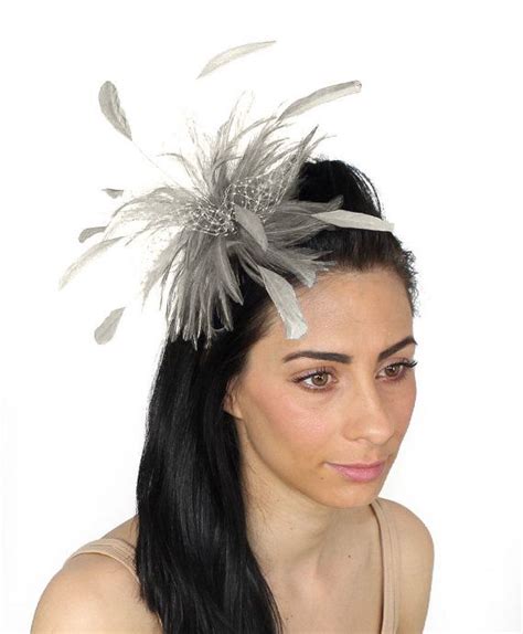 Cleo Metallic Silver Fascinator Hat For Weddings Races And Etsy