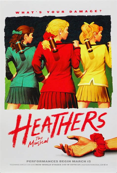 Heathers The Musical Official Poster Broadway Posters Heathers The