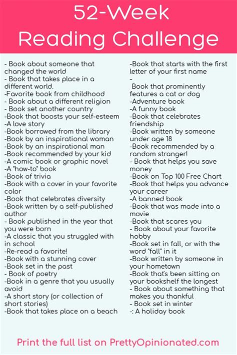 52 Fun Reading Challenges To Help You Reach Your Book A Week Goal Reading Challenge Book