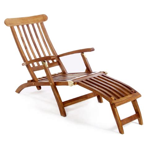 Goldenteak's teak steamer chairs are designed for maximum comfort and durability. Java Teak Wood Outdoor Five-Position Steamer Chair