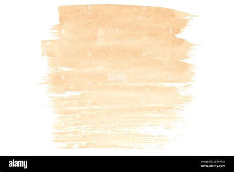 Beige Watercolor Background With Clear Borders And Natural Splashes