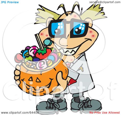 Royalty Free Rf Clipart Illustration Of A Trick Or Treating Mad