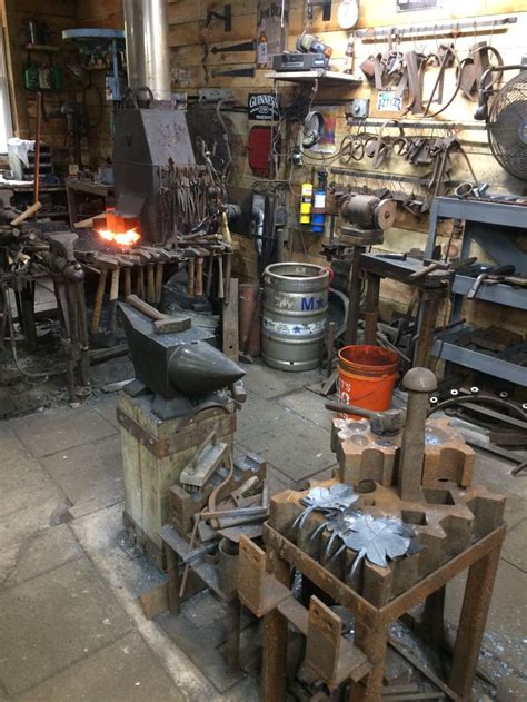 A View Of My Work Place Blacksmith Shop Blacksmith Tools Blacksmithing