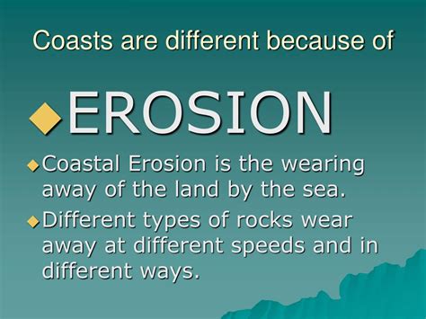 Ppt Lesson Aim To Understand Why Coastlines Are Different Across The