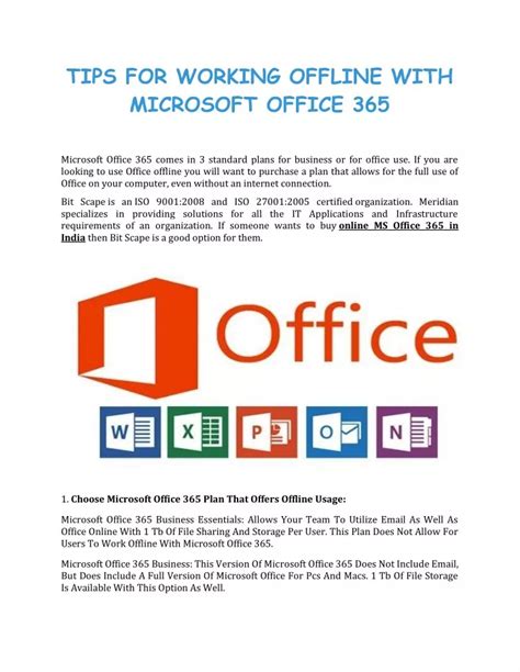 Ppt Tips For Working Offline With Microsoft Office 365 Powerpoint