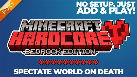 Hardcore Mode Addon For Mcpe Minecraft Bedrock Edition 1 16 Youtube