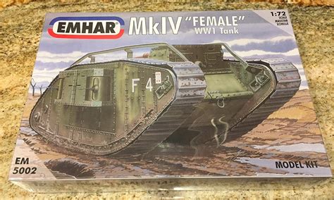 Emhar Ww1 British Mk Female Tank 172 Plastic Model Kit Bigamart