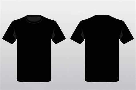 18 Black T- Shirt Template Vector Images - Black T-Shirt Design