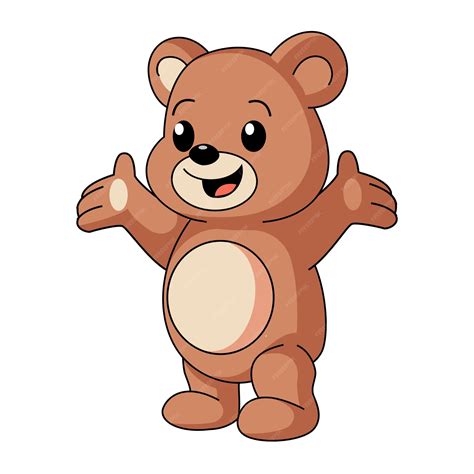 Premium Vector Cute Cartoon Teddy Bear Vector Illustration