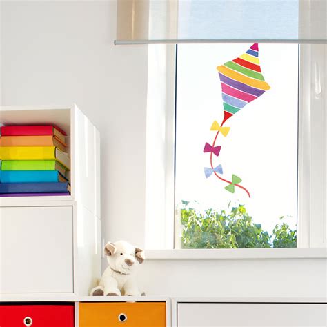 Rainbow Kite Window Sticker Rainbow Window Stickers